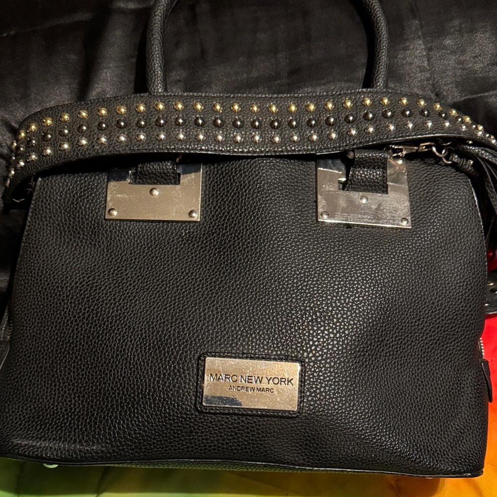 Marc New York Black Studded Satchel